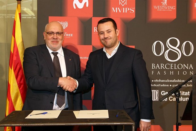 J.Baiget y F.Maristany, después de firmar el acuerdo