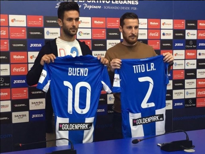 Alberto Bueno y Tito, jugadores del Leganés