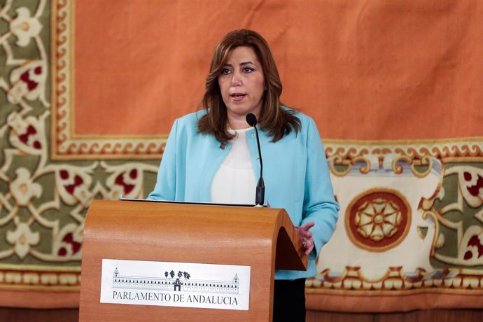 Susana Díaz, en la toma de posesión de Durán como presidente de la Calre