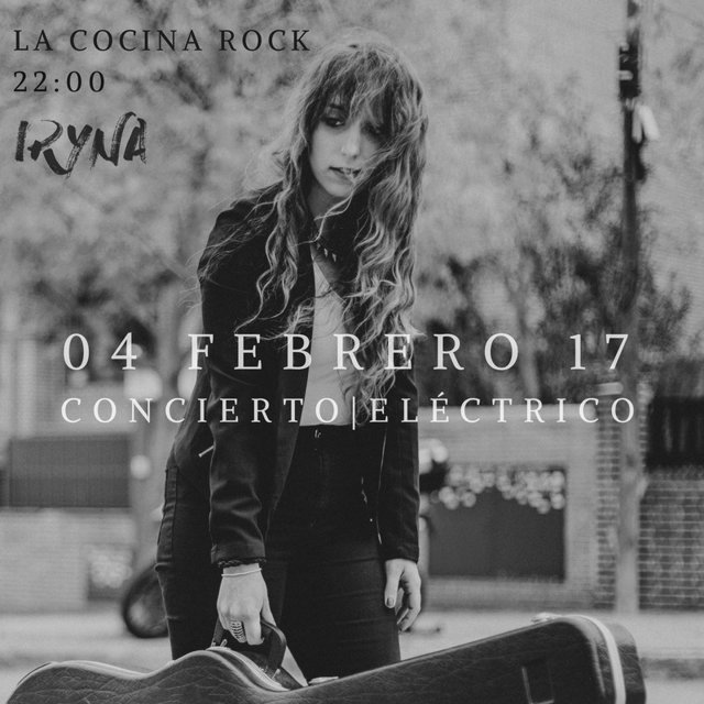 Cartel Concierto Iryna - La Cocina RockBar