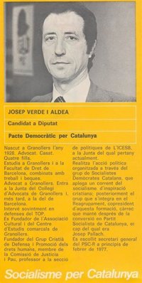 Muere Josep Verde i Aldea, cofundador del PSC y antiguo vicepresidente de la Eurocámara