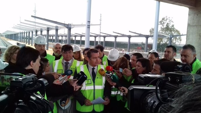 El delegado del Gobierno en Andalucía, Antonio Sanz, en Huelva.