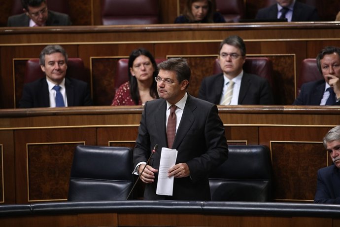 El ministre Rafael Catalá en la sessió de control en el Congrés