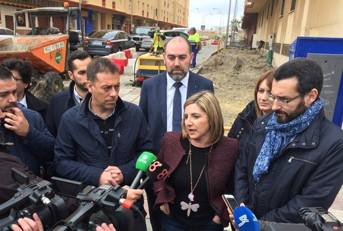 Irene García visita obras en La Línea