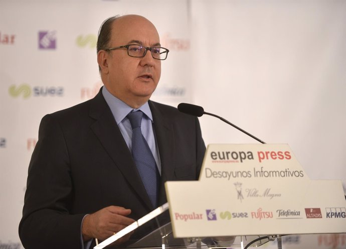 El presidente de la AEB, José María Roldán, en los desayunos de Europa Press