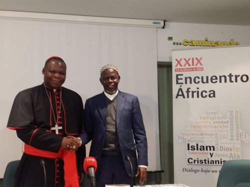 El cardenal arzobispo de Bangui (RCA) y el imán de la misma ciudad