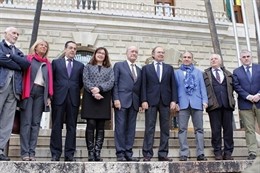 García-Escudero, senadores, De la Torre, Bendodo, en Museo de Málaga