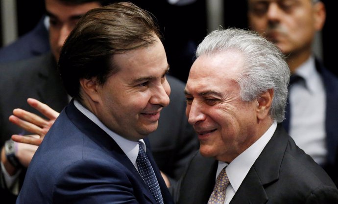 Rodrigo Maia y Michel Temer