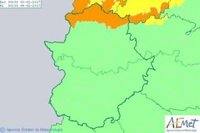 El norte de Cáceres, en alerta naranja este viernes por vientos de 90 Km/h