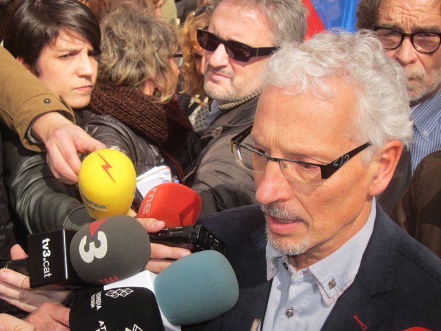 El juez Santi Vidal en una manifestación para apoyarle tras la suspensión CGPJ