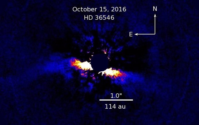 Disco de escombros en torno a HD 36546