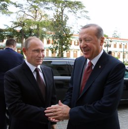 Vladimir Putin con Erdogan. 