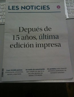 Últimu númberu de Les Noticies. 