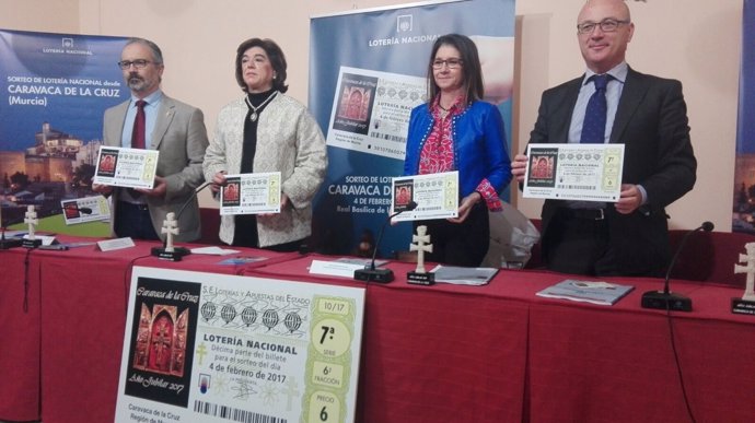 Presentación del Sorteo Nacional de Lotería que se celebra mañana en Caravaca