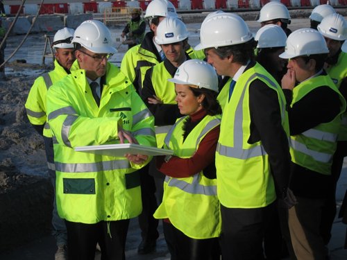 La vpta.S.S.Santamaría visita las obras de acceso al Aeropuerto de El Prat