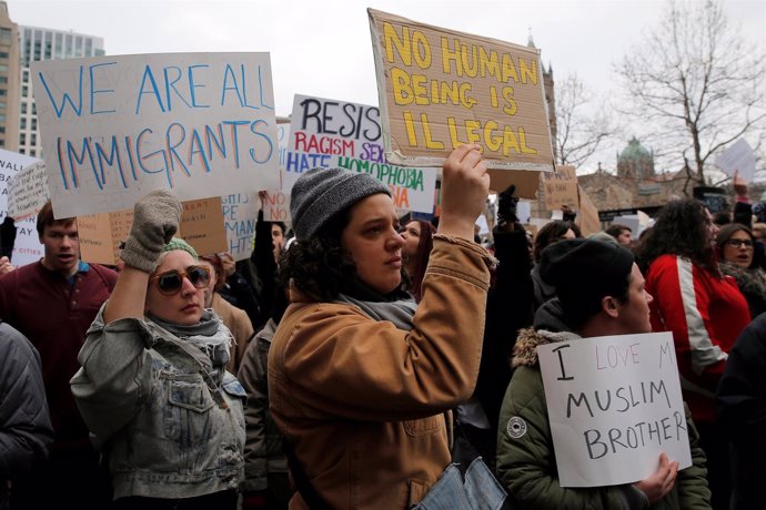 Protestas contra la prohibición de Trump