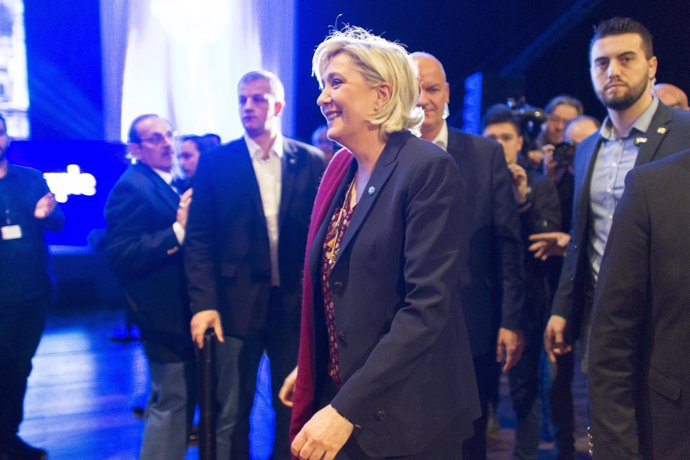 La líder del ultraderechista Frente Nacional francés, Marine Le Pen