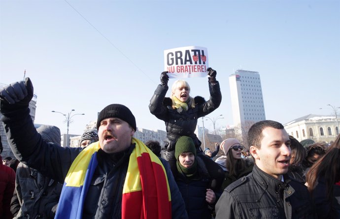 Protestas en Rumanía