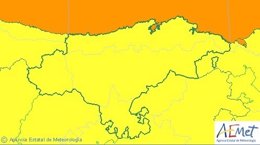 Mapa de avisos para este domingo