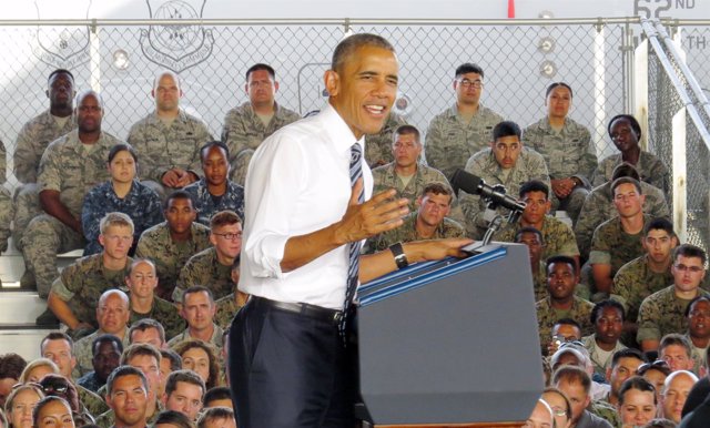 Barack Obama en la base naval de Rota/ Mariluz