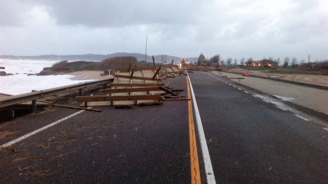 A Lanzada, Sanxenxo, desperfectos del temporal