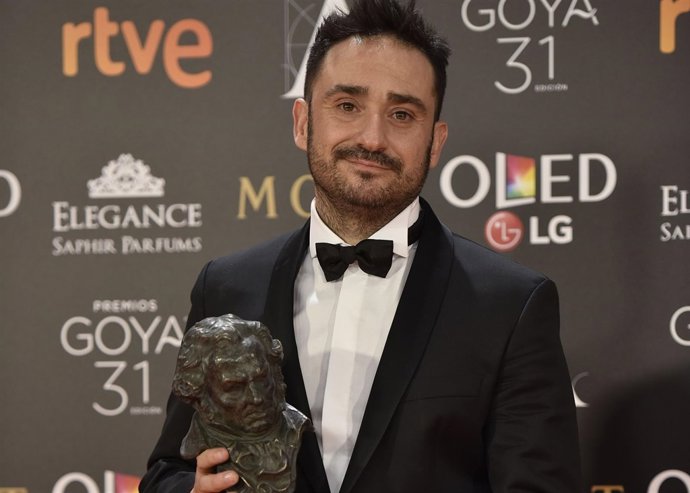 Jota Bayona, emocionado durante la gala de los Goya./ Europa Press