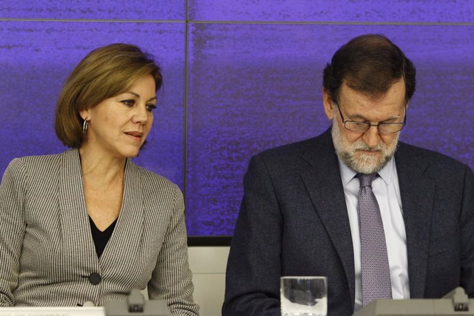 Cospedal y Rajoy en la reunión del Comité Ejecutivo Nacional del PP