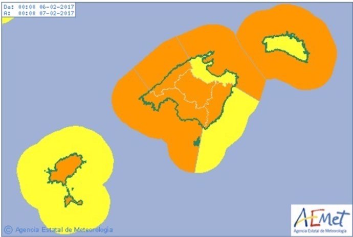 Mapa clima Mallorca