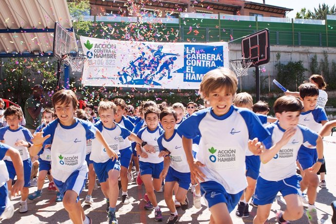 Niños participantes en La Carrera contra el Hambre de Acción contra el Hambre