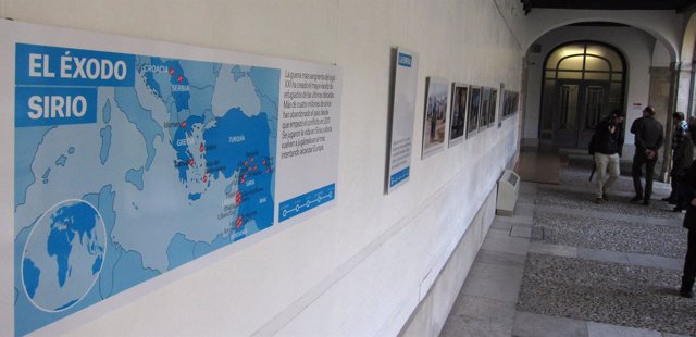 Exposición sobre los refugiados sirios en el claustro de San Benito