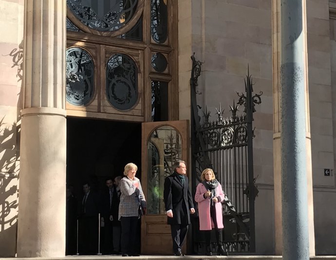 Irene Rigau, Artur Mas i Joana Ortega surten del judici pel9 
