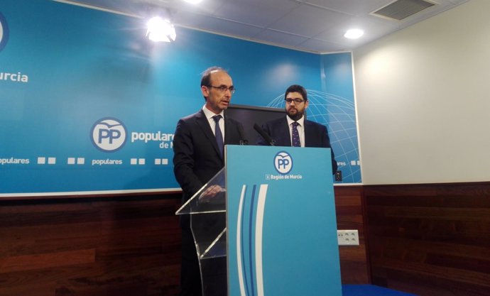 Salvador Marín y Fernando López-Miras, en la rueda de prensa
