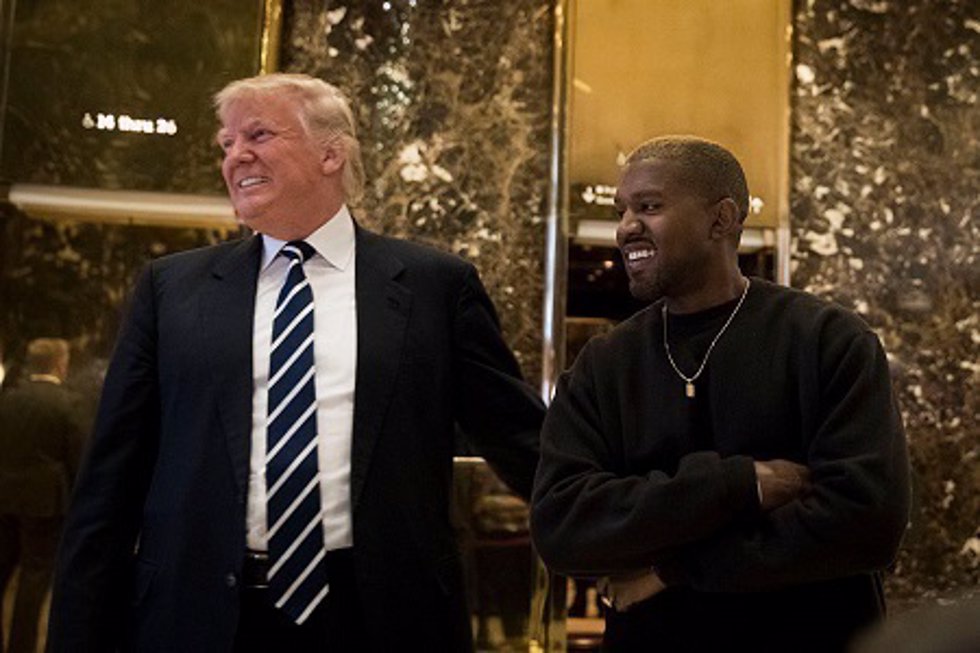 Donald Trump y Kanye West/Drew Angerer