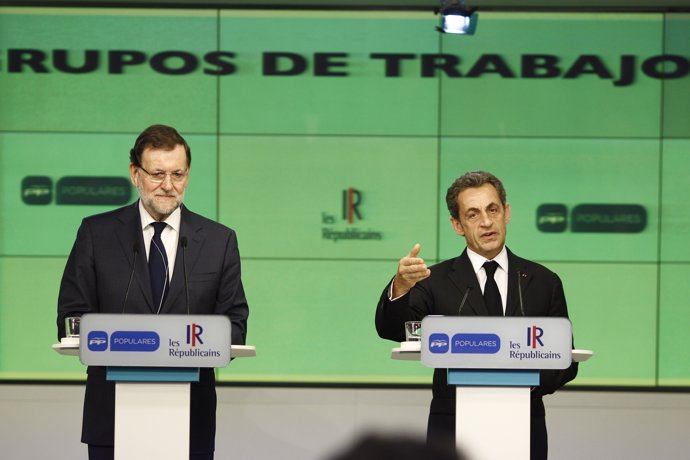 Mariano Rajoy y Sarkozy
