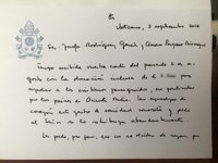 El Papa escribe a un matrimonio de Madrid para agradecerles su donativo en favor de los cristianos perseguidos