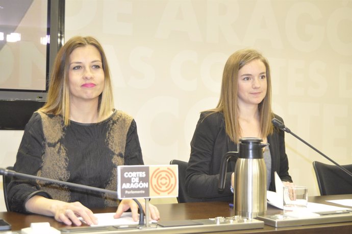 María Herrero y Lucía Guillén, diputadas del PAR en las Cortes de Aragón