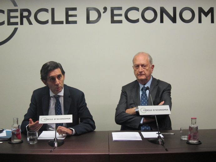 José María Álvarez-Pallete (Telefónica) Juan José Brugera (Círculo de Economía)