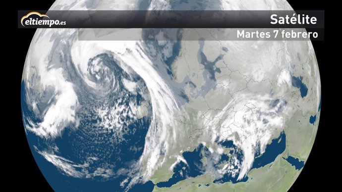 Borrasca en el Atlántico Norte con vientos huracanados