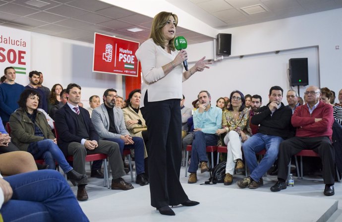 La secretaria general del PSOE-A y presidenta de la Junta, Susana Díaz