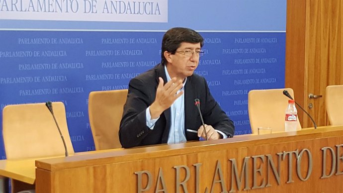 Juan Marín, hoy en rueda de prensa