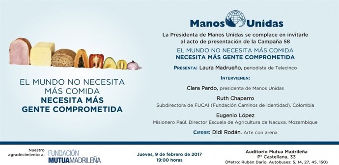 Campaña 'El mundo no necesita más comida, necesita gente comprometida'