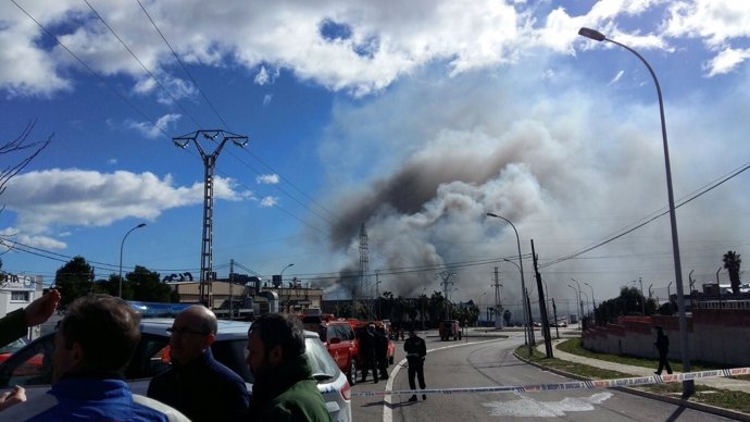 Incendio en la empresa de Paterna