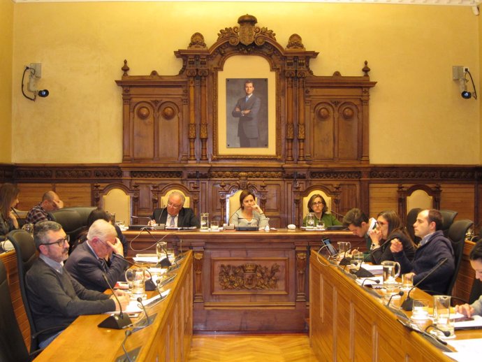 Imagen del Pleno Municpal de Gijón, Xixón.                      