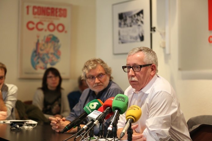 Rueda de prensa del secretario general de CC.OO., Ignacio Fernández Toxo
