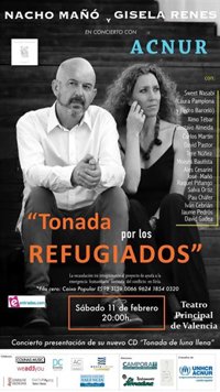 Nacho Mañó y Gisela Renes dan voz en Valencia al conflicto sirio con el concierto 'Tonada por los refugiados'