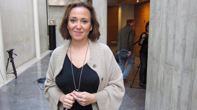 Mayte Pérez, en los pasillos de las Cortes de Aragón este jueves