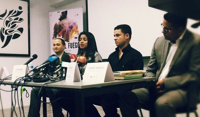 Catalina y Manuel, en su comparecencia con los responsable de Ciudad Don Bosco