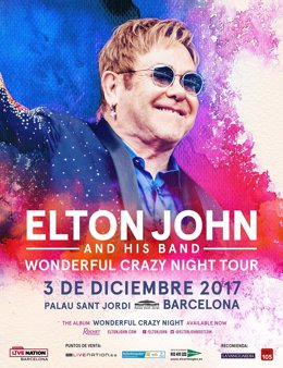 Elton John actuarà al Palau Sant Jordi el 3 de desembre