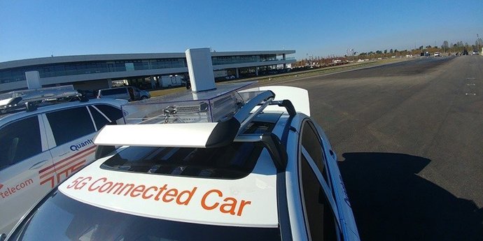 Prueba de récord mundial de velocidad 5G en movimiento