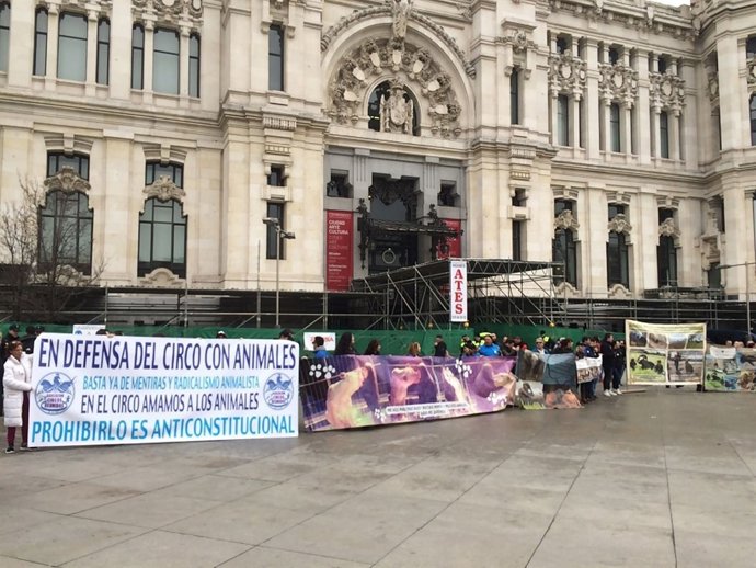 Manifestación de empresarios del circo